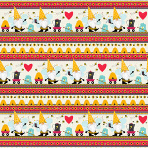 Honey Bee Gnomes Border Stripes
