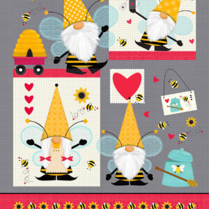 Honey Bee Gnomes Panel