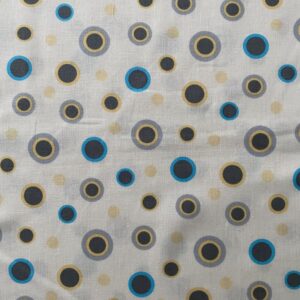 Red Rooster Reflections Circles Turquoise