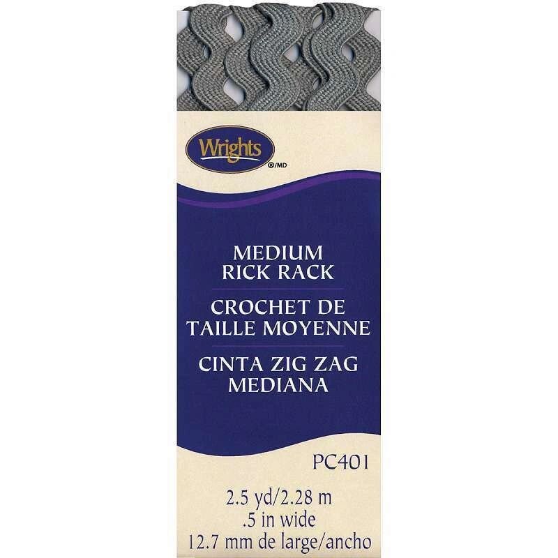 Gray Medium Rick Rack - Becca's Boutique