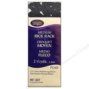 Black Medium Rick Rack