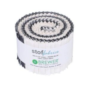 Stof Pearl Blue Strip Roll