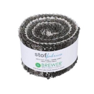 Stof Dark Grey Strip Roll