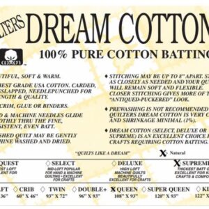 Cotton Quilt Batting Quilter's Dream Cotton Batting Natural Quilt Batting