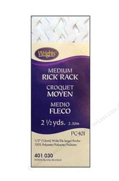 White Medium Rick Rack - Becca's Boutique