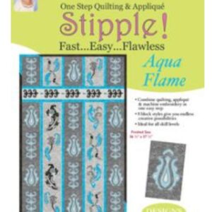 Stipple Design Aqua Flame CD by DIME Machine Embroidery Design for Stipple