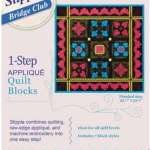 Stipple Bridge Club Embroidery Design CD