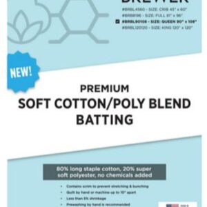 Quilt Batting 80/20 Cotton Polyester Blend
